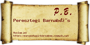 Peresztegi Barnabás névjegykártya