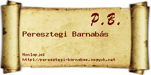Peresztegi Barnabás névjegykártya