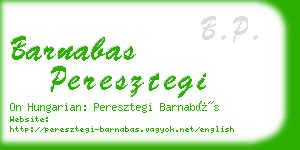 barnabas peresztegi business card